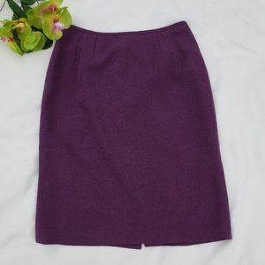 Kasper Pretty Heather Purple Twill Career Classic Fitted Pencil Skirt Size 2P